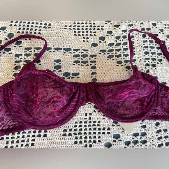 🆕 34C Nordstrom bra Vintage/new underwire purple made in Hong Kong - Picture 4 of 6